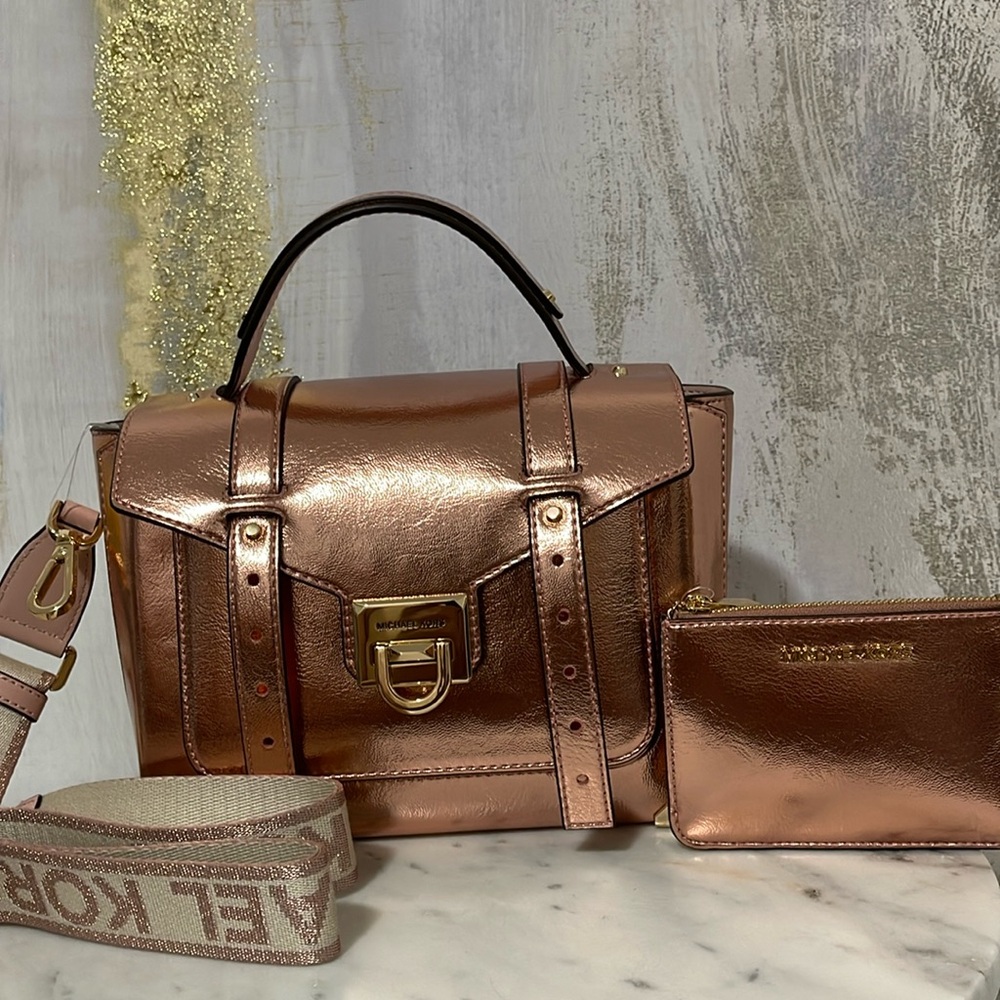 NWT Michael Kors Manhattan with Travel Coin Pouch - Primerose - STUNNING 🎁💞🤩